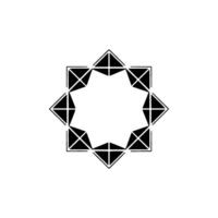 Geometric Islamic Star Pattern on Neutral Background vector