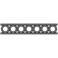 Minimalist Geometric Border with Circles and Lines vector