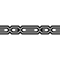 Modern Geometric Line Border , Black on White, Decorative Element vector