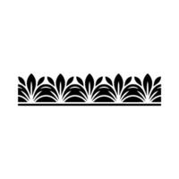 Elegant Leaf Border Minimalist Element, Decorative Flourish vector