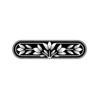 Minimalist Floral Border in Black White, Elegant and Decorative vector