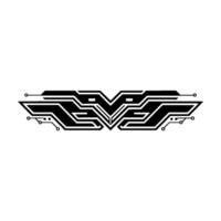 Futuristic Circuitry Modern Tech in Minimalist Style vector