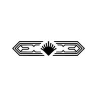Geometric Black and White Sunburst Pattern on White Background vector