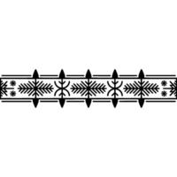 Minimalist Black Pattern Border Element on White Background vector