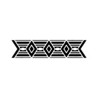 Geometric Aztecinspired Border in Black on White vector