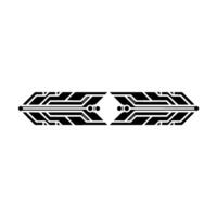Abstract Circuit Board , Minimalist Tech , Black White vector