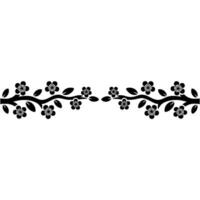 Minimalist Floral Branch Border on Light Gray Background vector