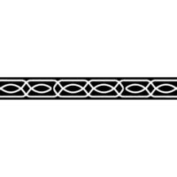 Geometric Interlaced Border, Minimalist , Black and White vector