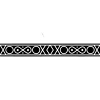 Minimalist Geometric Black and White Border with Sunburst vector