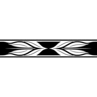 Art Deco Leaf Border on White, Geometric and Elegant vector