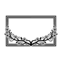 Elegant Floral Frame with Cherry Blossoms, Simple vector