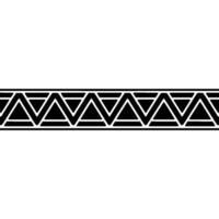 Geometric Triangle Border Pattern on White Background vector