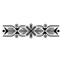 Minimalist Snowflake Ornament Festive Illustration on White vector