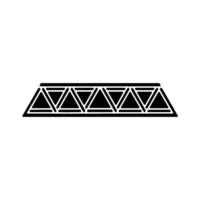 Minimalist Black Truss Bridge , Geometric vector