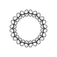 Minimalist Circle Motif Geometric Black and White vector