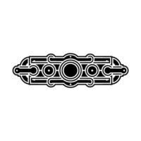 Geometric Black and White Ornamental vector
