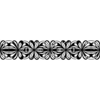 Floral Border in Black, White, and Gray Geometric Pattern, Modern Aesthetic vector