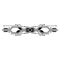 Abstract Tech Circuit Board in Black and White vector