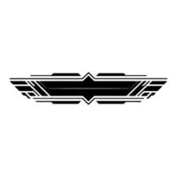 Abstract Geometric Badge Futuristic Element, Minimalist Style vector