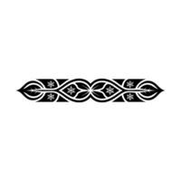 Elegant Black Ornamental Border with Snowflakes on Light Background vector