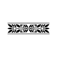 Floral Border , Black and White, Decorative Element vector