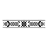 Minimalist Christmas Border, Snowflake and Pine Branch vector