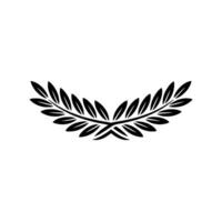 Minimalist Laurel Wreath on White Background. vector