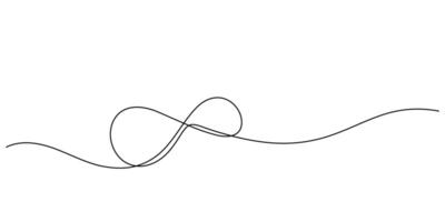 infinity symbol line art minimalism handdrawn vector