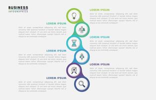 Colorful Business Infographic design template, timeline with 6 steps or icons vector