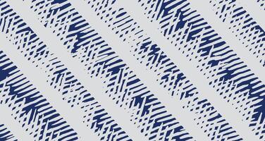 Hand drawn diagonal criss cross brush lines abstract bamboo weaving pattern, Japanese and ethnic wood carving, basketry texture background in white and blue, simple graphic for textile, carpet vector