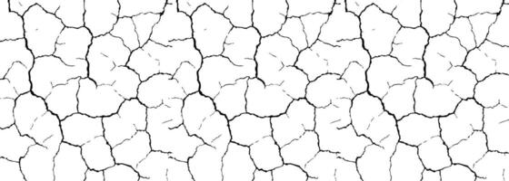 Realistic Cracked Ground Texture for Earthquake or Drought Concepts. Grunge Earth BG, Distressed Soil Background, Natural Disaster Element, Broken Surface Design. Illustration. vector