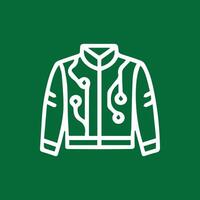 Circuit Jacket Design Modern Technology Wearable Green Background vector