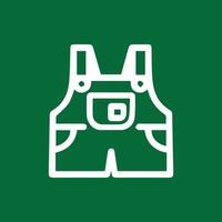 Adorable Dungarees Icon An Epitome of Childhood Simplicity and Charm vector