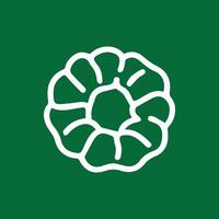 Elegant Floral Design on Green Background Serene Botanical Concept vector