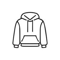 Simple Hoodie Line Art Perfect for Design Projects and Visual Appeal vector