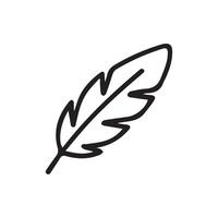 A Beautiful Feather Symbol Simple Graphic Element Design Illustration vector
