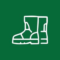 Essential rubber boots Ready to splash through any puddle or garden vector