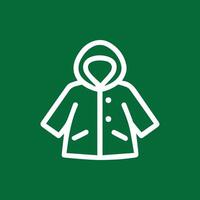 Stay Dry with a Minimalist Raincoat Icon Design for Weather Protection vector