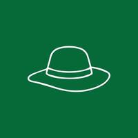 Elegant Womens Hat Displayed on Rich Green Background for Designers vector