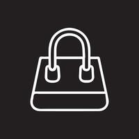 Stylish Handbag Illustration Simple and Elegant Design on Black Backdrop vector