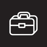 Sleek briefcase icon on dark background professional and stylish vector