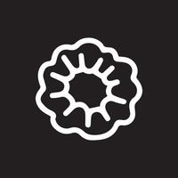 Abstract Circular Shape on Black Backdrop Minimalist Design Art vector