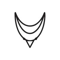 Abstract geometric shape with curved lines and a triangle at the bottom vector