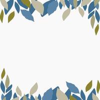 Blue leaves border Creative backdrop with copy space graphic illustration vector
