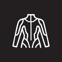 Sleek Bodysuit Design Artistic Line Work on a Solid Black Canvas vector