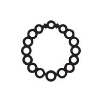 Elegant circle bead strand showcasing simple style and charm vector