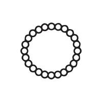 Circle of Connected Spheres Timeless Abstract Geometric Design Element vector