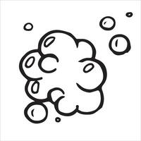 doodle illustrations of foam, soap bubbles. vector