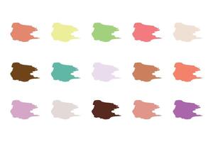 Color trends 2025 2026. 15 different colors. Trendy color palette. vector