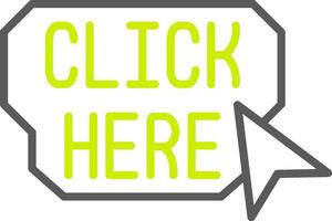 Click Here Smart Line Drawing vector